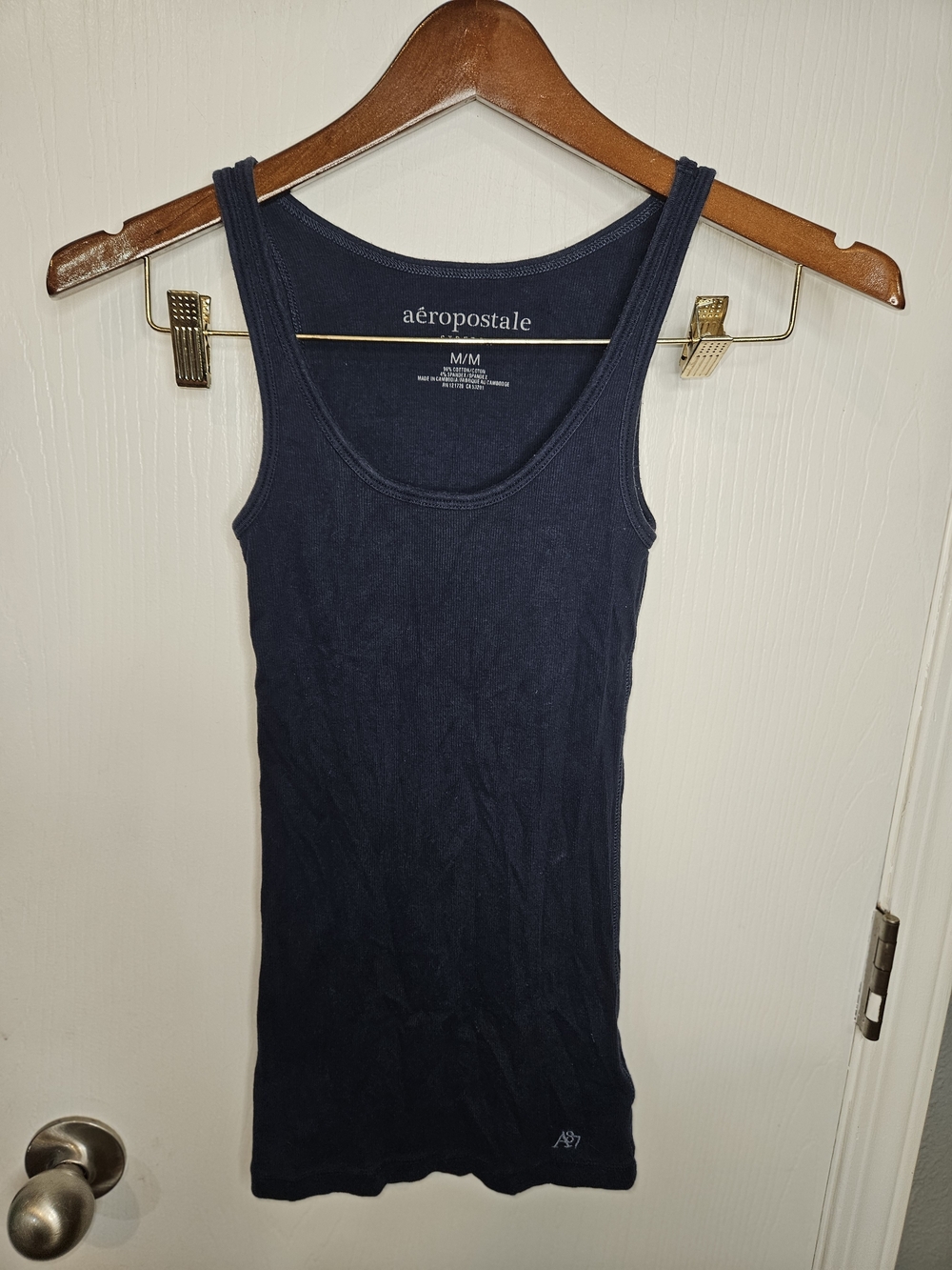 Aeropostale Women's Navy Scoop Neck Tank Top - M